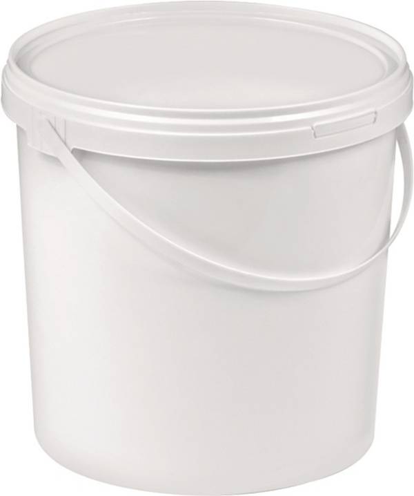 Eimer 10l PP weiß Bügelgr.u.Stülpdeckel D.270mm H.265mm