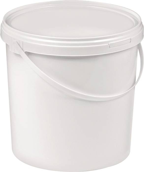 Eimer 10l PP weiß Bügelgr.u.Stülpdeckel D.270mm H.265mm-0