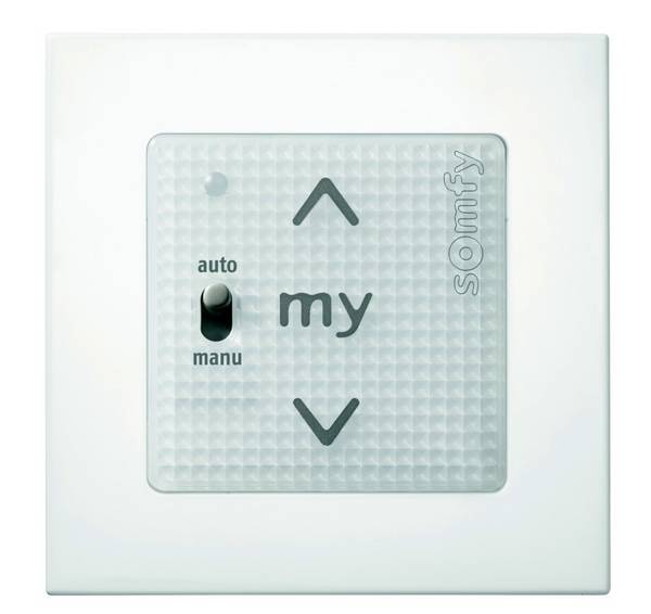 Somfy Wandsender Smoove Uno A/M io Pure m.Rahmen 1811405 868,95 MHz