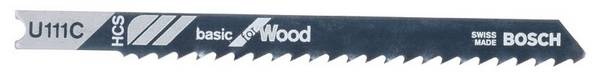 Bosch 3x Stichsägeblatt U 111 C Basic for Wood - 2608630566