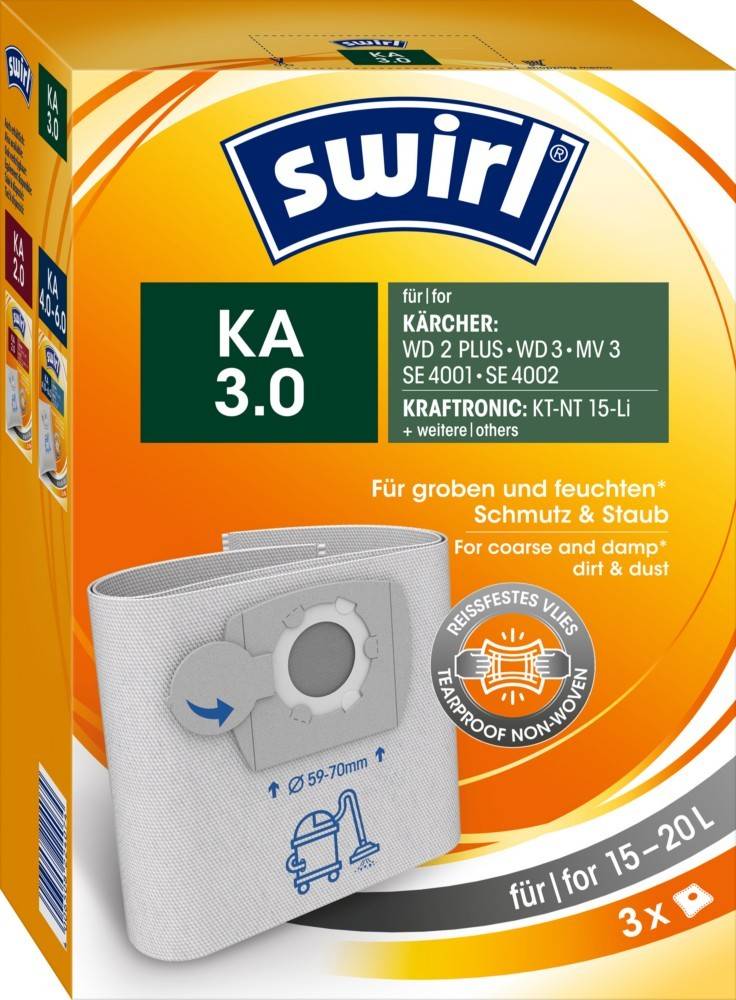 Swirl Staubbeutel Nass/Trocken KA 3.0 (VE3)-0