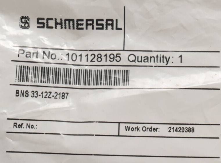Schmersal Schmersal Sicherheitssensor BNS 33-12Z-2187 magnetic safety sensor 101128195 Schmersal Sicherheitssensor BNS 3-2