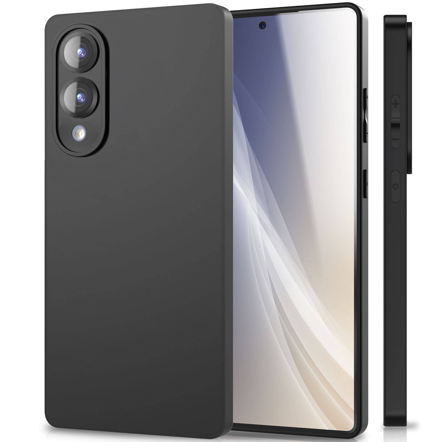 NALIA Handyhülle „Strider“ für Samsung Galaxy S25 Edge – Tiefschwarze TPU-Silikon Schutzhülle 1,28mm Dünn-0