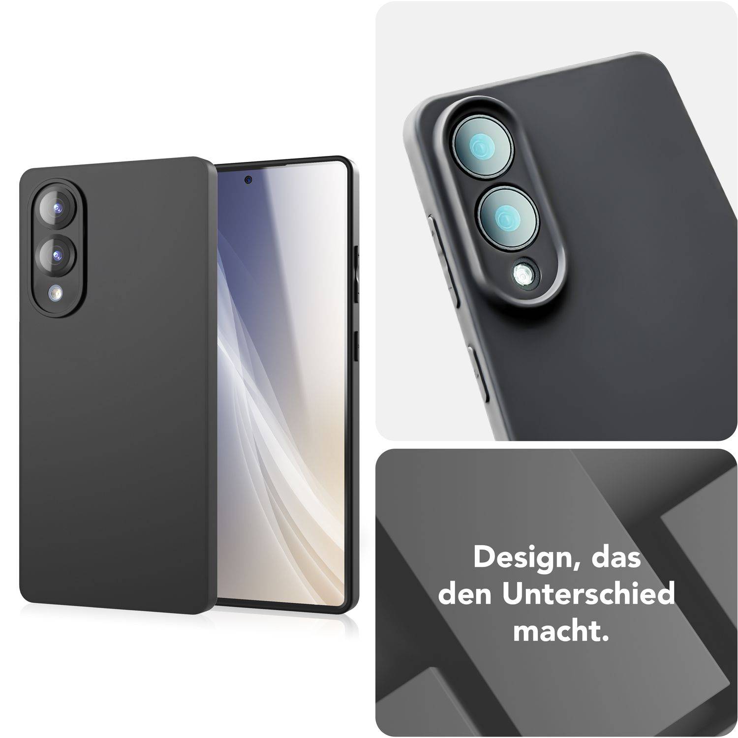 NALIA Handyhülle „Strider“ für Samsung Galaxy S25 Edge – Tiefschwarze TPU-Silikon Schutzhülle 1,28mm Dünn-3