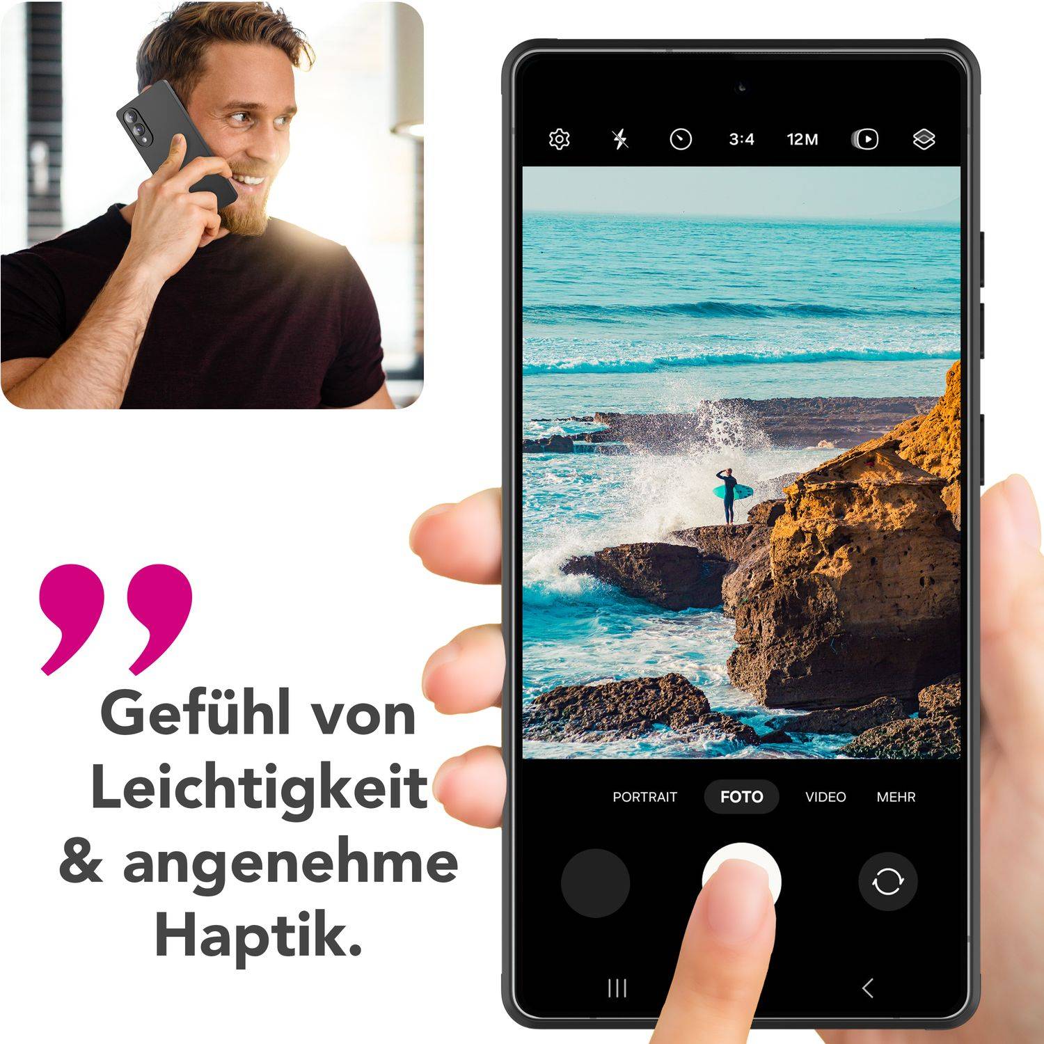 NALIA Handyhülle „Strider“ für Samsung Galaxy S25 Edge – Tiefschwarze TPU-Silikon Schutzhülle 1,28mm Dünn-4
