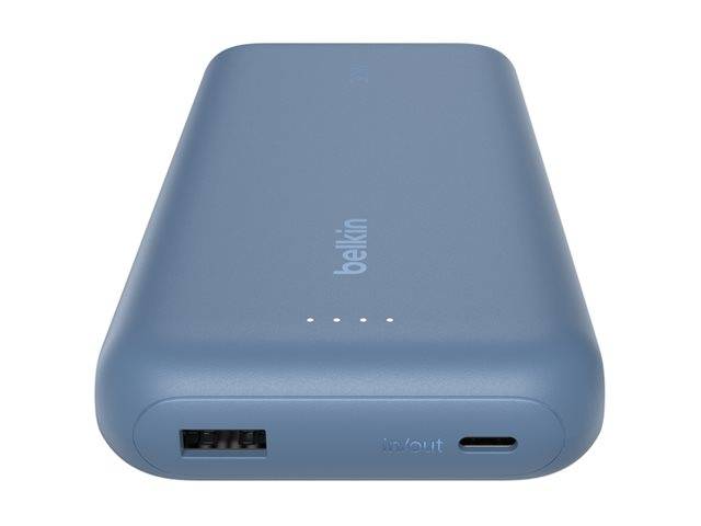 Belkin BoostCharge - Powerbank - mit integriertem Kabel - 20000 mAh - 30 Watt - PD - 3-1