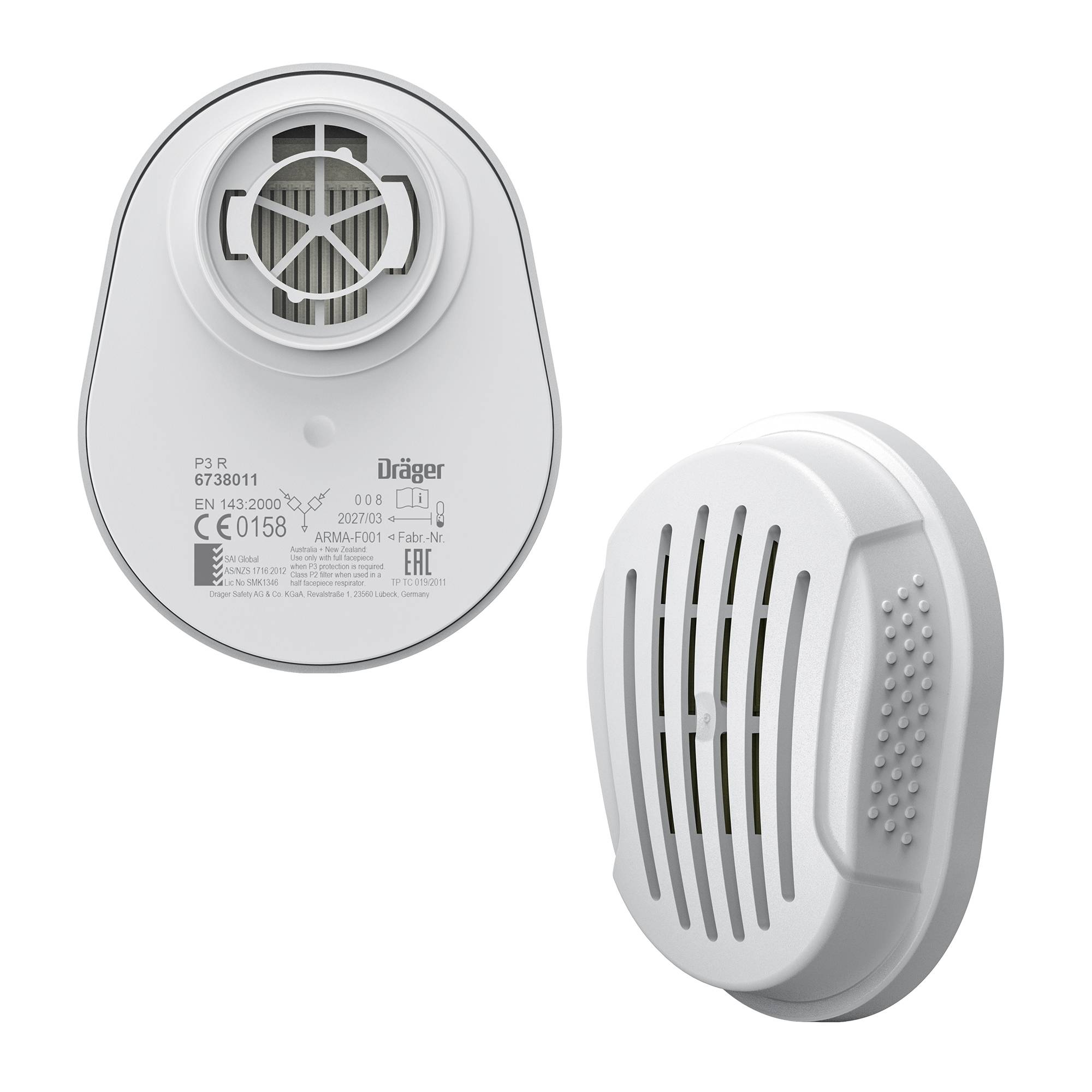 Dräger Atemschutz Partikelfilter Bajonett Pure P3 für X-plore 3300 3500 und 5500 Reihe-1
