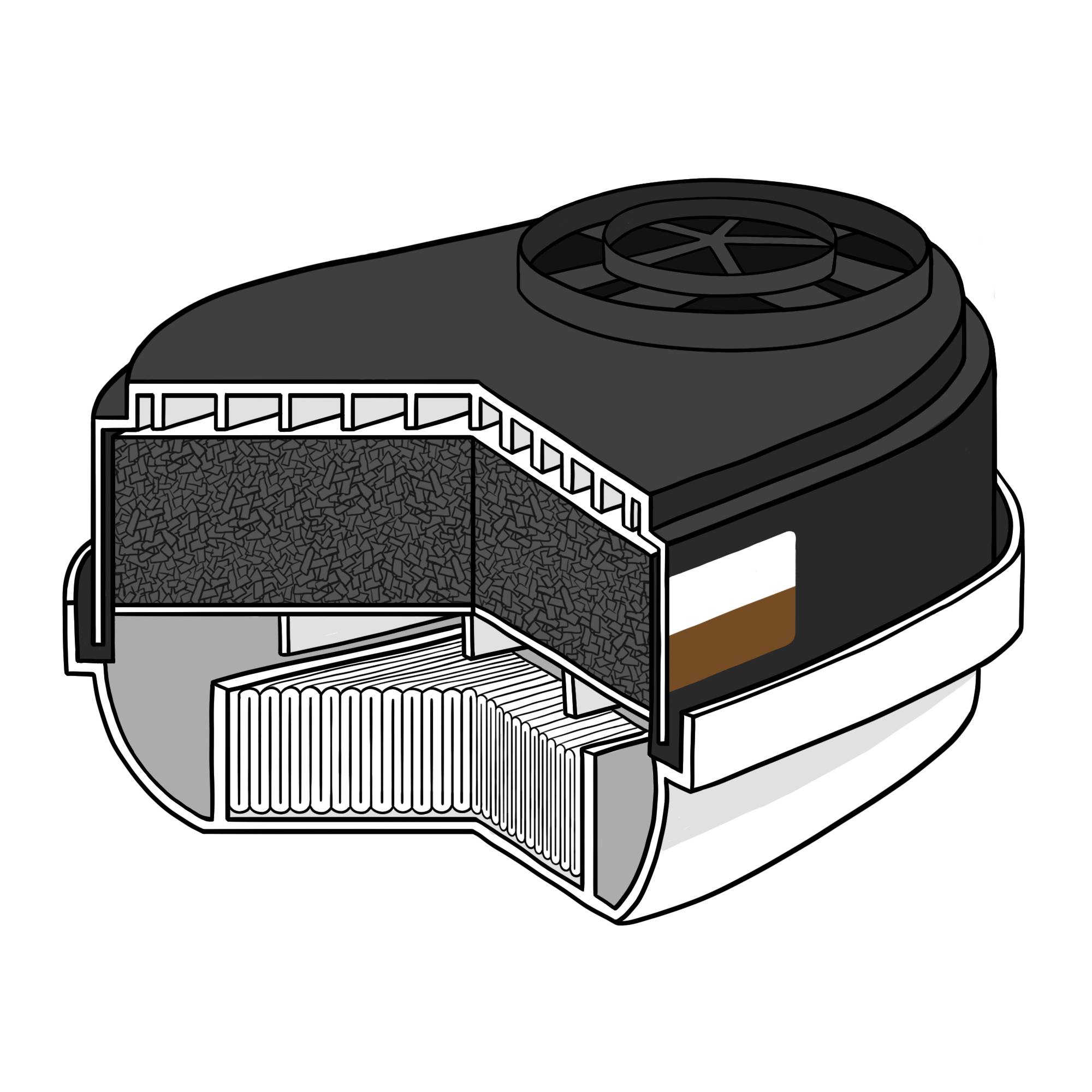 Dräger Atemschutz Kombi-filter Bajonett A2 P3 R D Gasfilter Partikelfilter für X-plore 3300 3500 u. 5500 Reihe-3