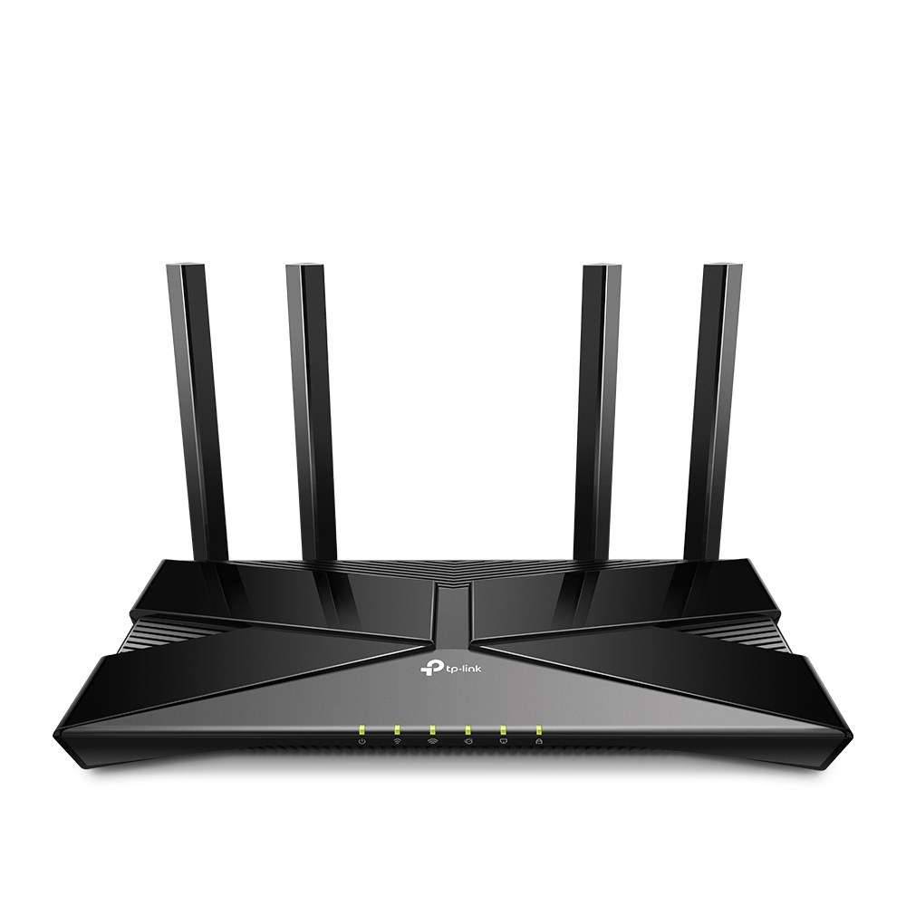 TP-Link EX220, Wi-Fi 6 (802.11ax), Dual-Band (2,4 GHz/5 GHz), Ethernet/LAN, Schwarz, Tabletop-Router-0