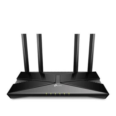 TP-Link EX220, Wi-Fi 6 (802.11ax), Dual-Band (2,4 GHz/5 GHz), Ethernet/LAN, Schwarz, Tabletop-Router-0