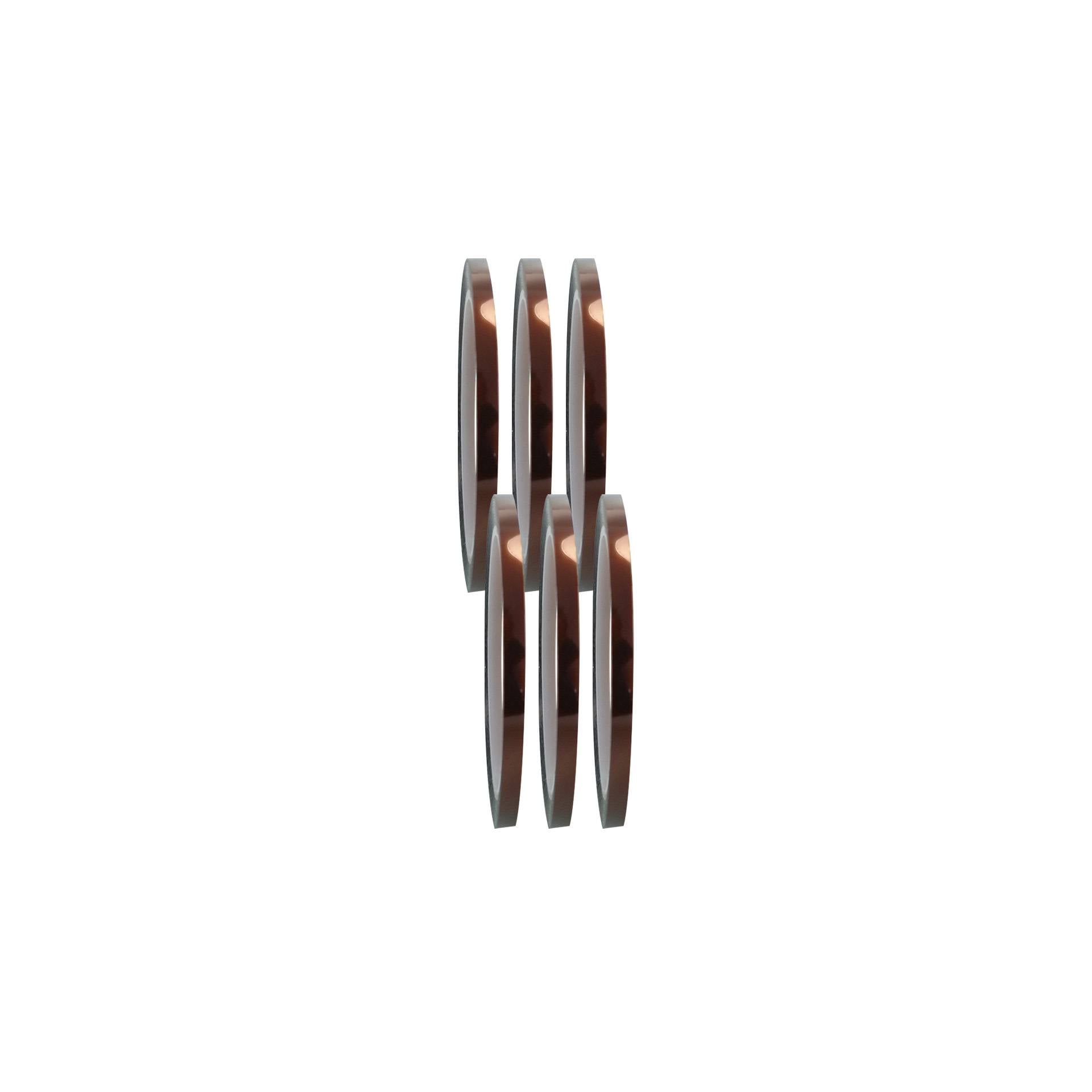 6 x selmundo 911, Polyimid Klebeband Kapton Isolierband / Hitzebeständiges Hochtemperaturband 5mm x 33m-0
