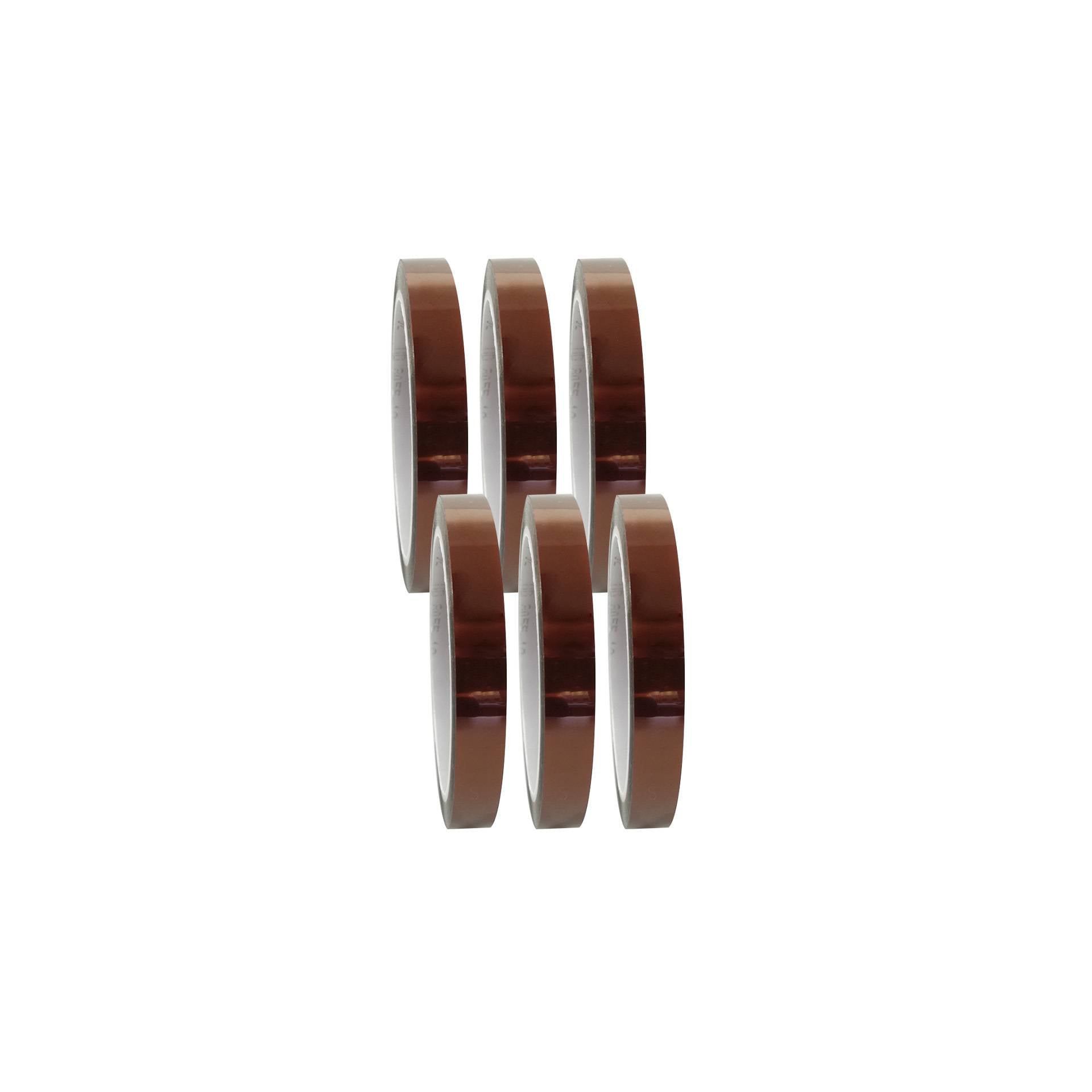 6 x selmundo 911, Polyimid Klebeband Kapton Isolierband / Hitzebeständiges Hochtemperaturband 12mm x 33m-0