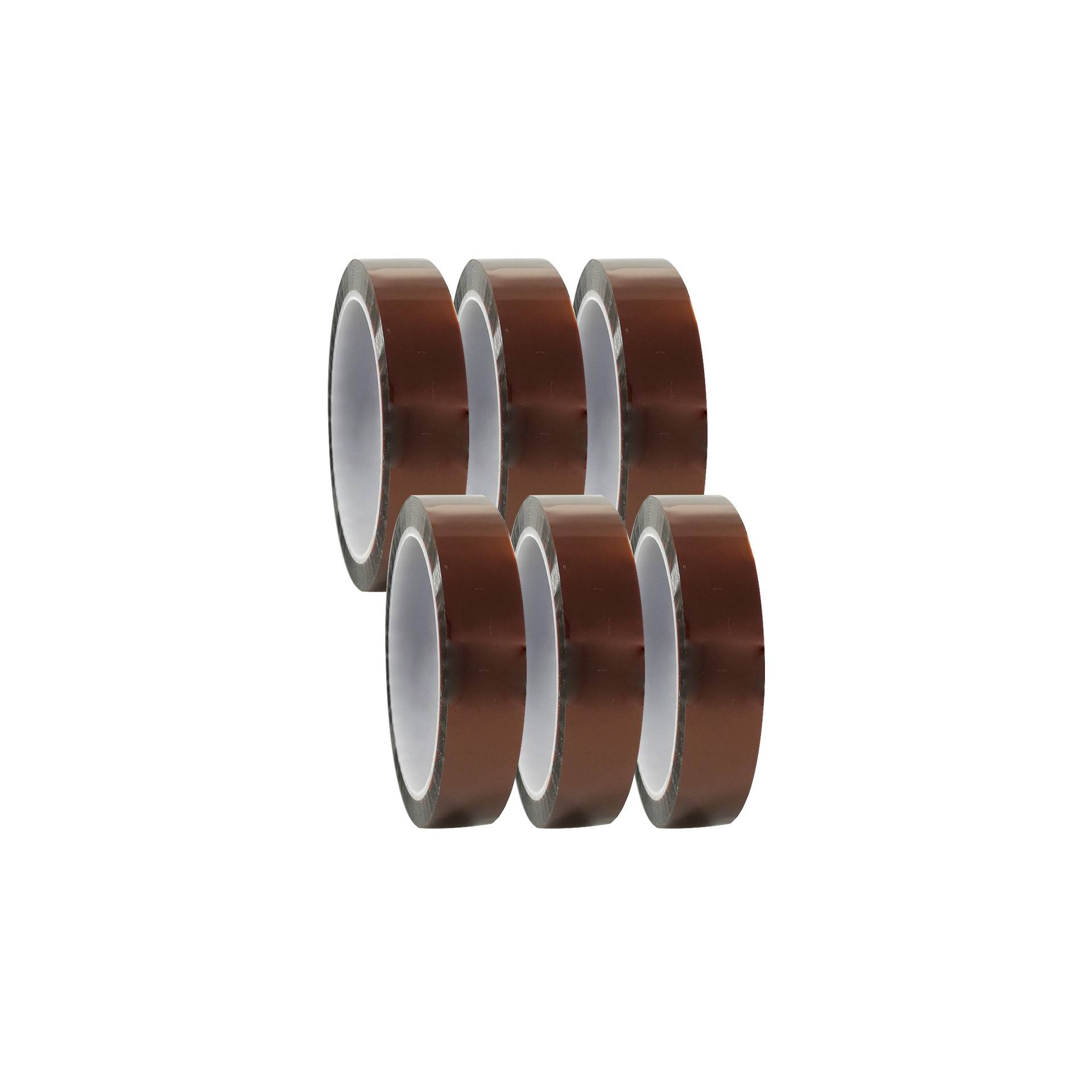 6 x selmundo 911, Polyimid Klebeband Kapton Isolierband / Hitzebeständiges Hochtemperaturband 19mm x 33m-0