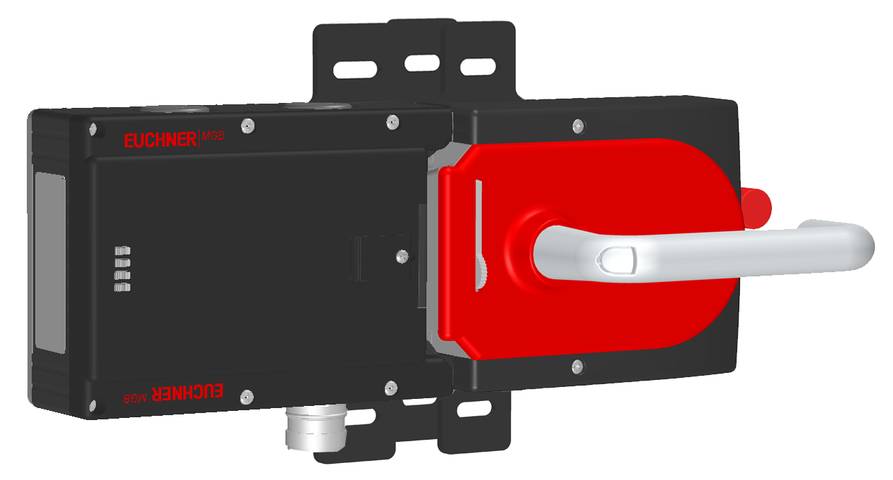 Euchner MGB-L1HE-APA-R-112601, Zuhalteset, Federkraftohne Bedien- oder Anzeigeelemente, auf Montageplatten, P/n: 112601-0