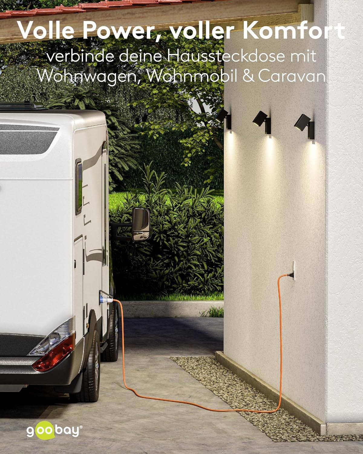 Goobay 76185 CEE Adapterkabel, CEE-Buchse auf Schutzkontakt-Stecker, IP44 16 A / 230 V, 1.5 mtr-6