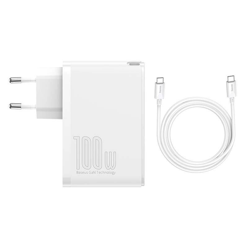 Baseus GaN2 Pro Quick Travel Charger / Ladegerät, 2x USB-C + 2x USB, 100W, weiß-5