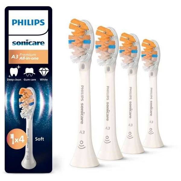 HX9094/87 Sonicare Premium All-in-One Replacement brush heads, 4 pcs, White Home & Living Zahnpflege