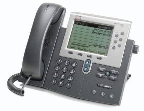 Cisco Unified IP Phone 7942G Systemtelefon,VoIP Headsetanschluss Beleuchtetes Display Anthrazit-1