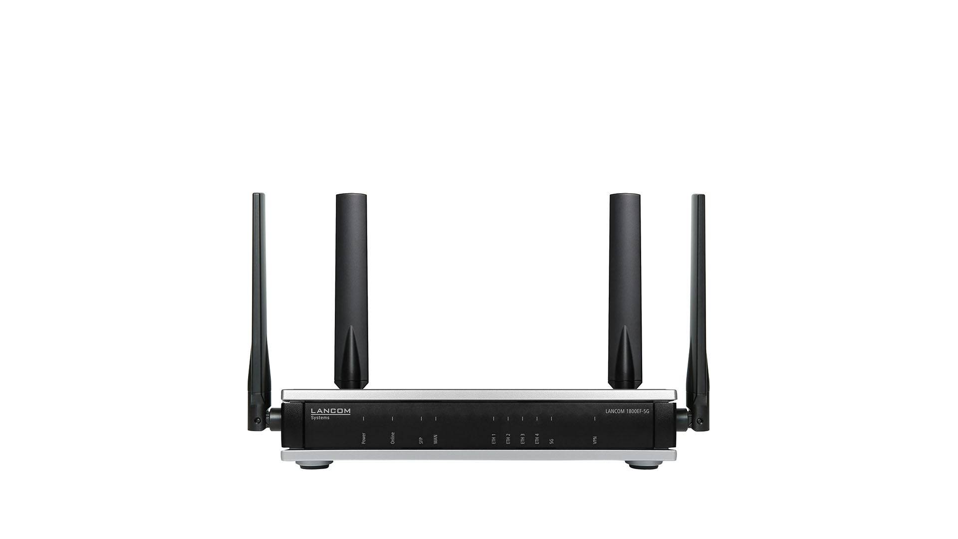 Lancom 1800EF-5G EU - Router - Glasfaser (LWL) - 1 Gbps - IPSec - VPN - UMTS (WC-2