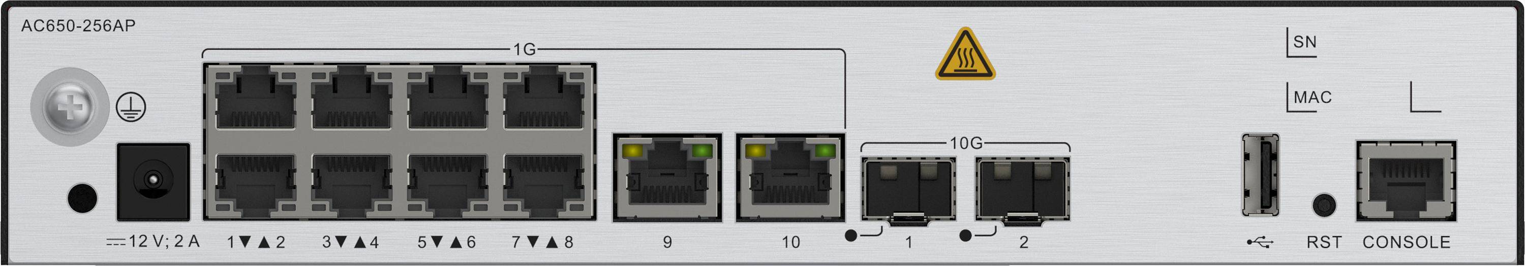 Huawei NetEngine AC650-256AP - Router - 10-Port-Switch - 10 GigE - WAN-Ports: 2-1