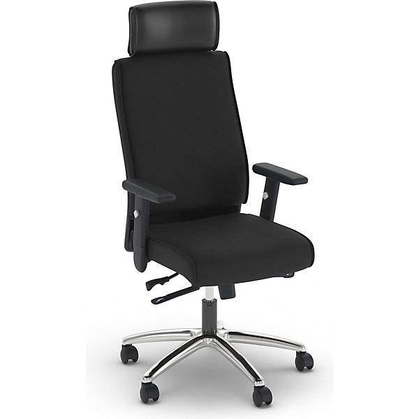 Bürostuhl Amer höhenverstellbare Armlehnen Stoff/Kunstleder schwarz. TAKKT Industrial & Packaging GmbH-0