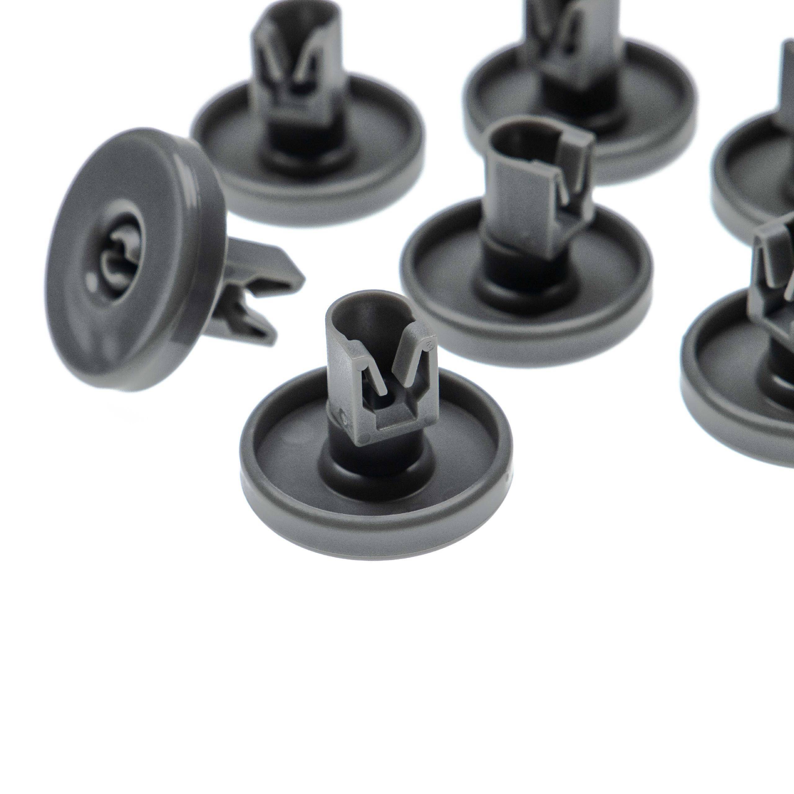 vhbw 8x Korbrolle für Unterkorb kompatibel mit Zanussi / Lehel / Samus Geschirrspüler - Durchmesser 40 mm-1