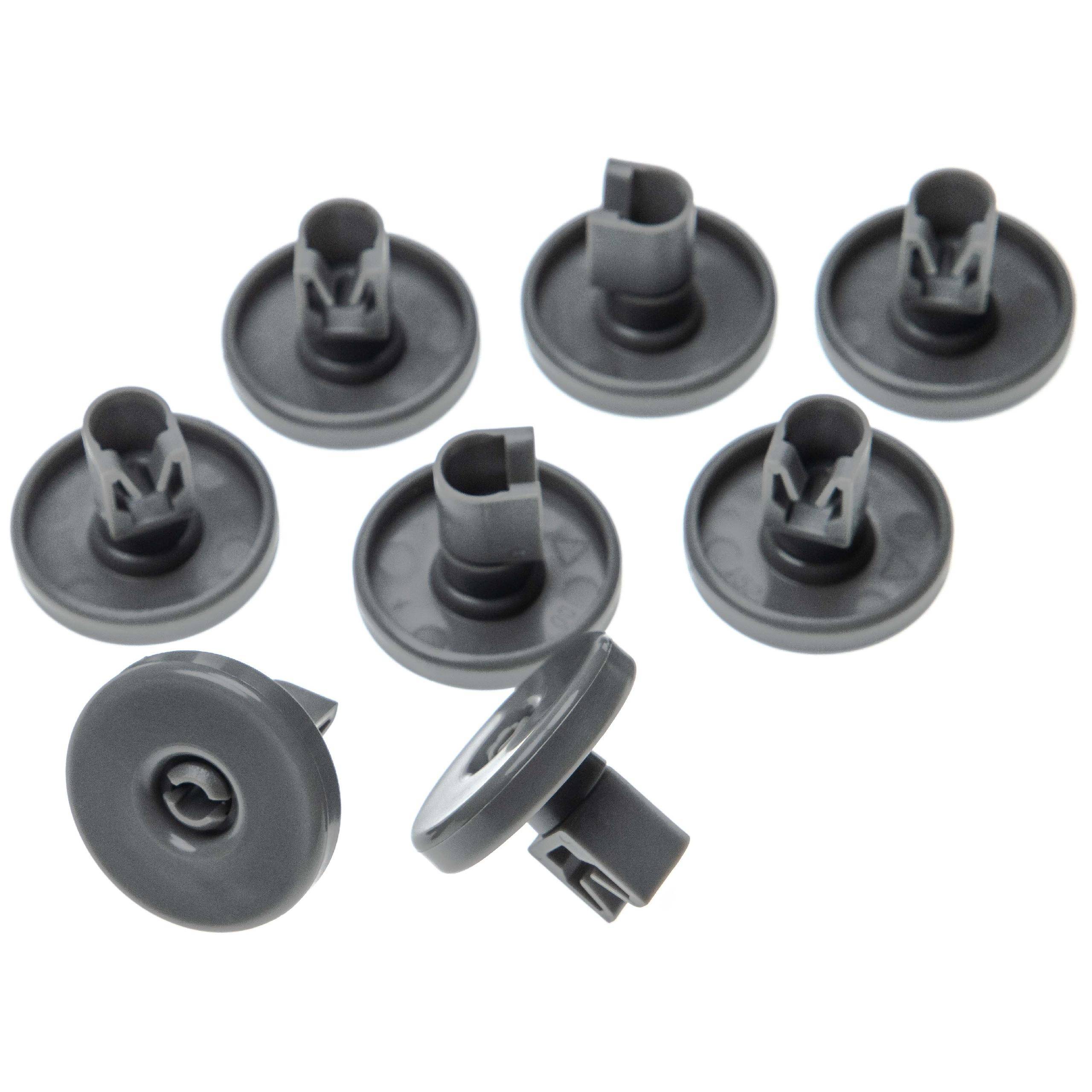 vhbw 8x Korbrolle für Unterkorb kompatibel mit Zanussi / Lehel / Samus Geschirrspüler - Durchmesser 40 mm-0