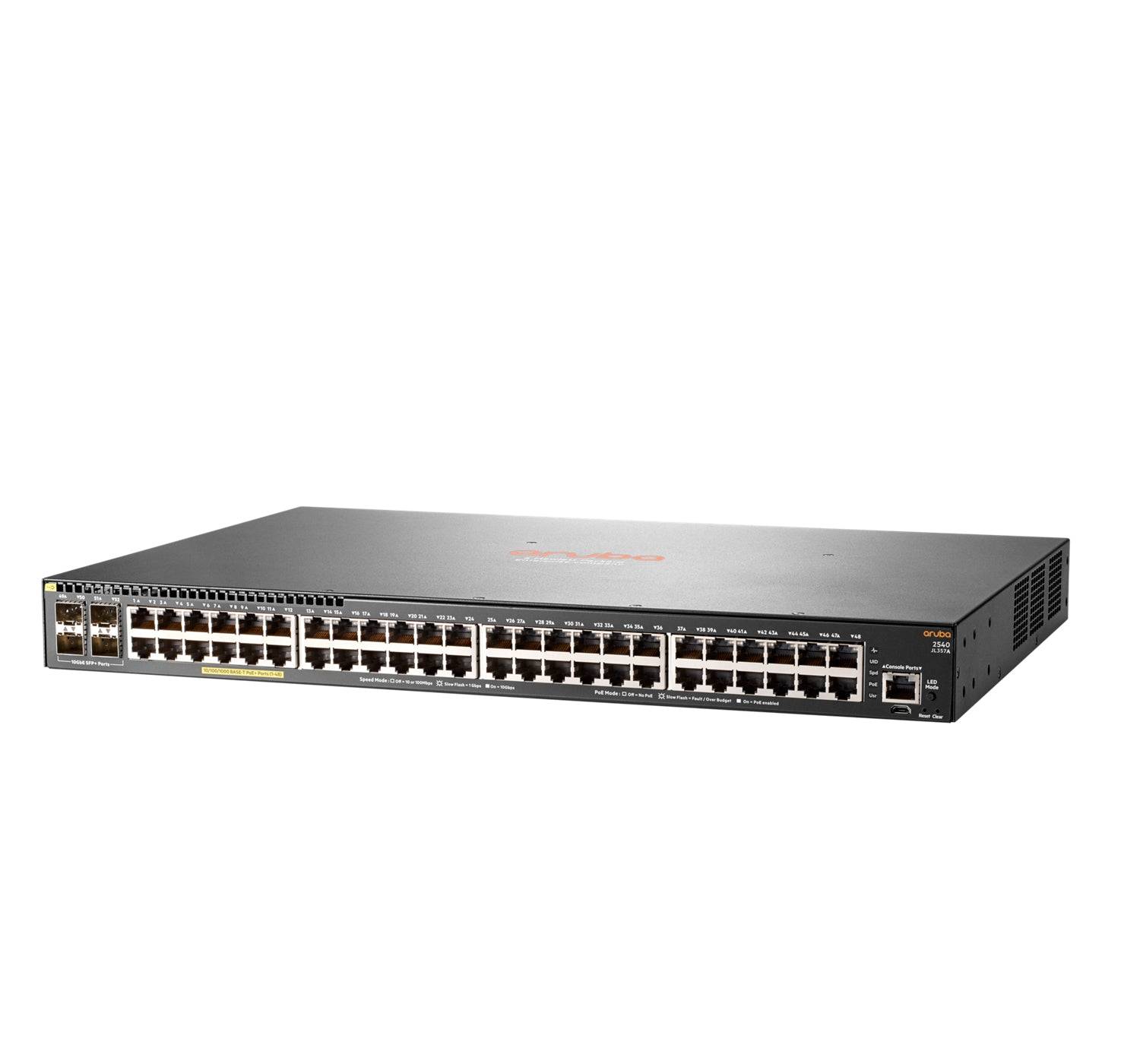 HPE Aruba 2540 48G PoE+ 4SFP+ - Switch - managed - 48 x 10/100/1000 (PoE+) + 4 x 10 Gigabit Ethernet / 1 Gigabit Etherne-1