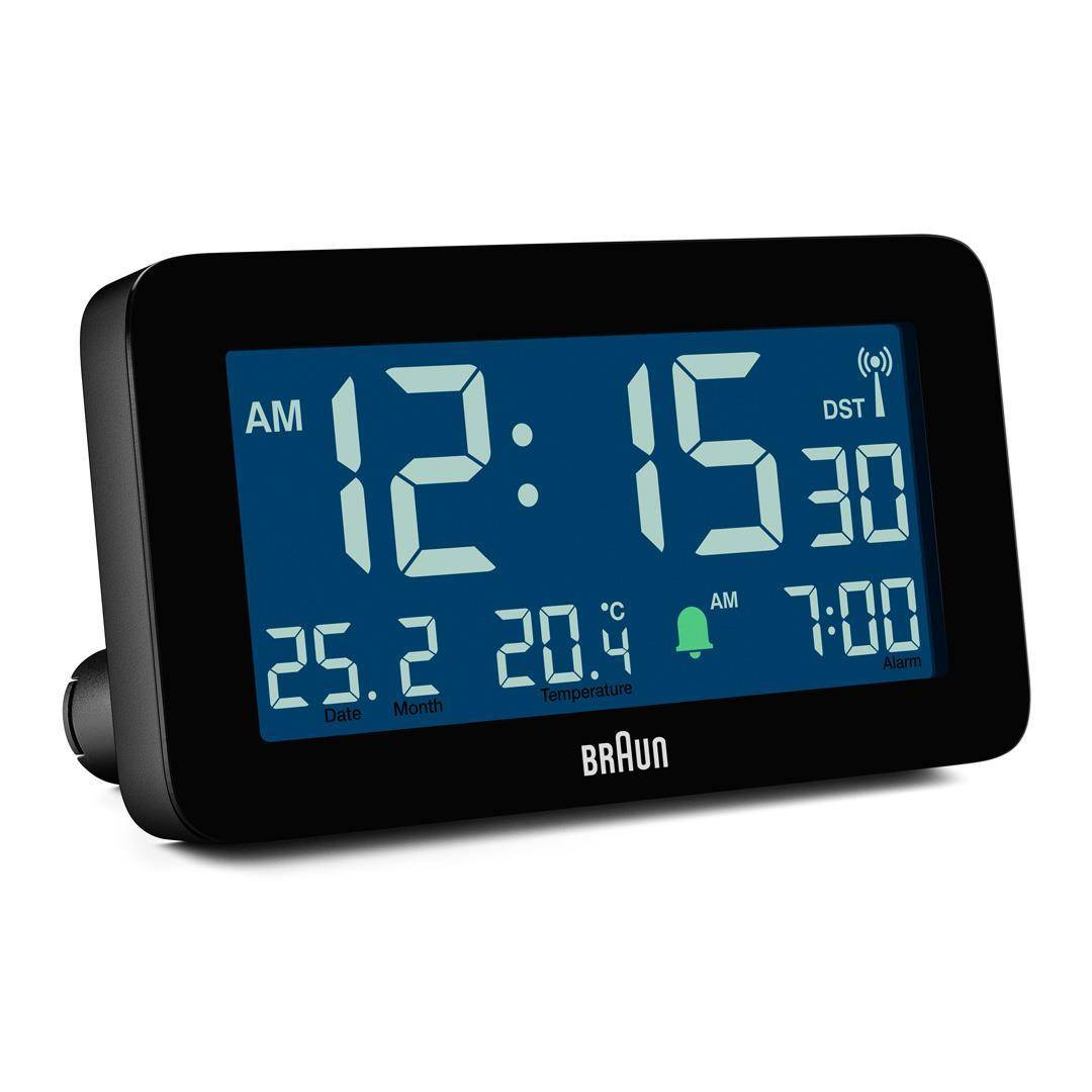 Braun BC10, Digitaler Wecker, Rechteck, Schwarz, 12/24 h, F, °C, LCD-1