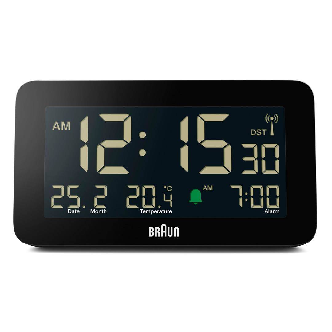 Braun BC10, Digitaler Wecker, Rechteck, Schwarz, 12/24 h, F, °C, LCD-3