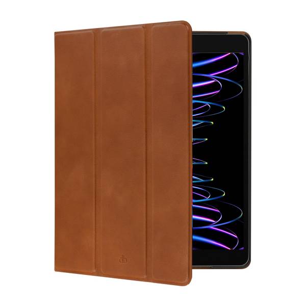 dbramante1928 Risskov - Flip-Hülle für Tablet - genarbtes Leder - Hellbraun (10.9" - 11")
