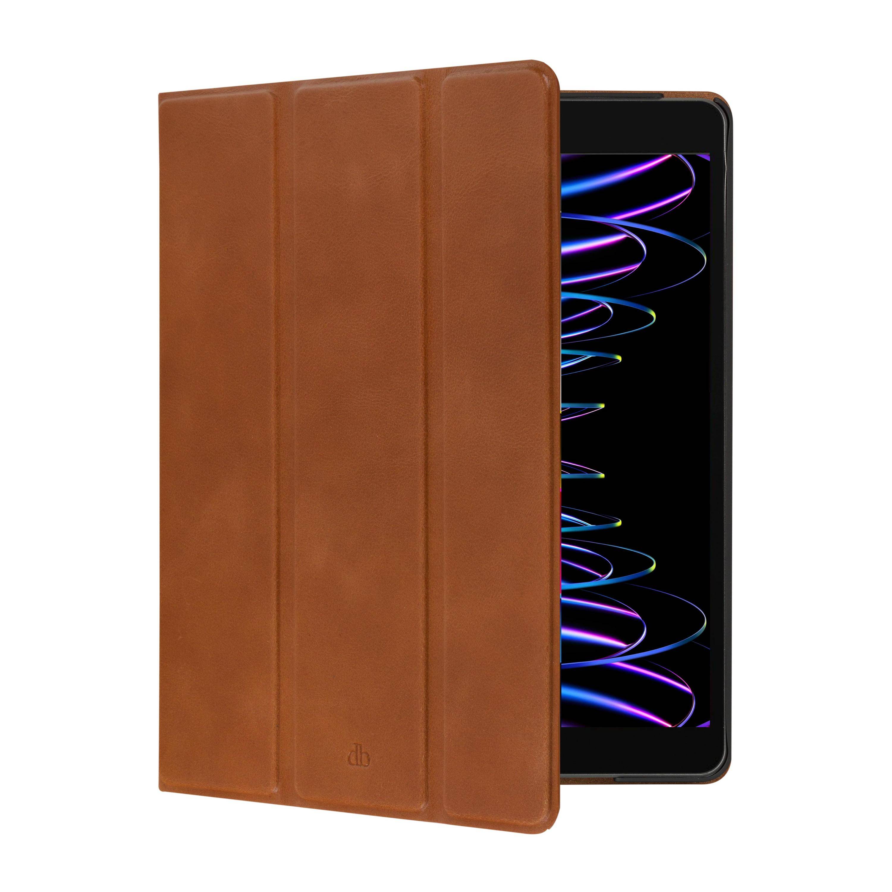 dbramante1928 Risskov - Flip-Hülle für Tablet - genarbtes Leder - Hellbraun (10.9" - 11")-0