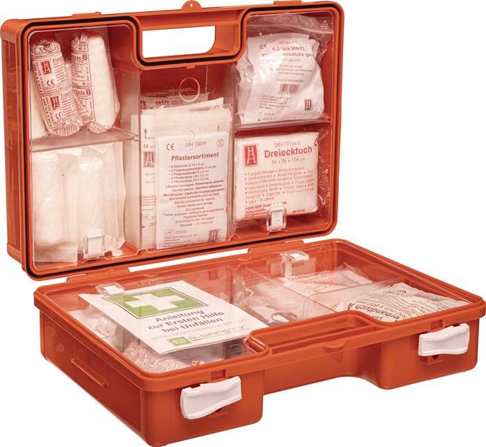 Erste Hilfe Koffer DIN 13157-2021 B310xH210xT130ca.mm orange B-SAFETY-1