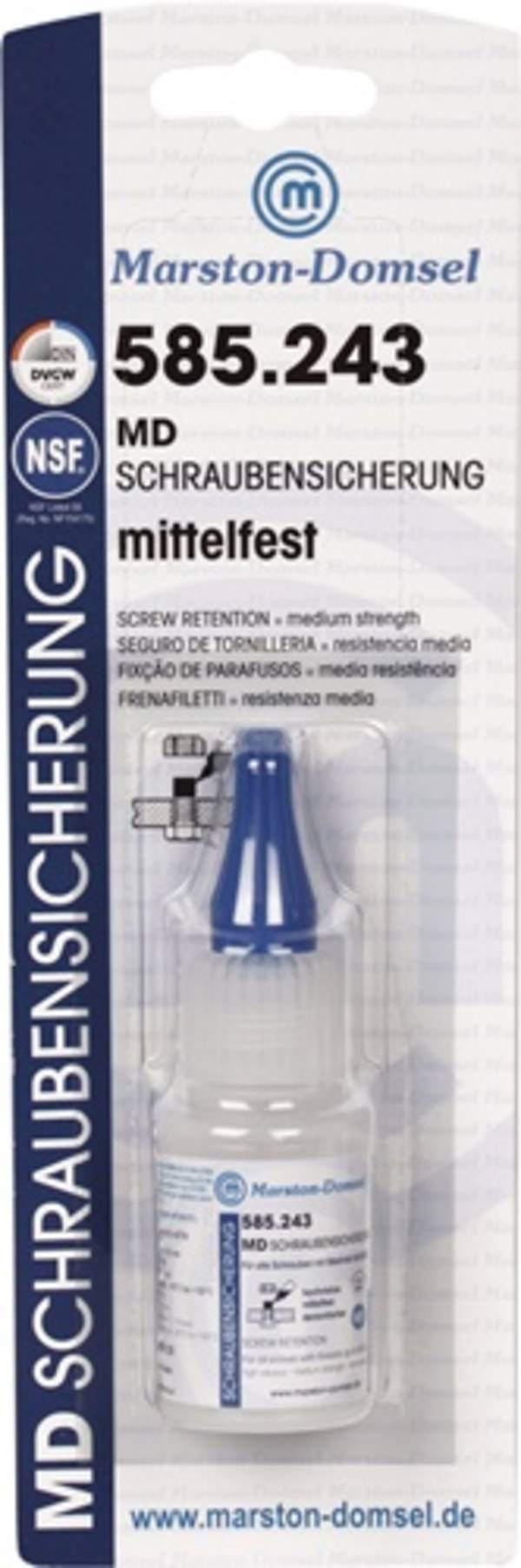 Schraubensicherung 585.243 20g mf.hv.blau NSF S6 Flasche MARSTON