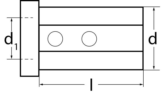 Reduzierbuchse Form 1 Bohrungs-D.12mm AD 25mm Einspann-L.46mm TECWERK-1