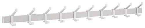 Wandgarderobe Alu.F1 ma silber 10 Hut-/Mantelhaken L.1250mm-0
