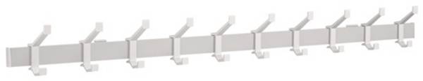 Wandgarderobe Alu.F1 ma silber 10 Hut-/Mantelhaken L.1250mm
