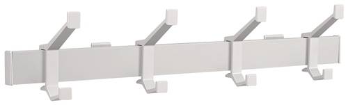 Wandgarderobe Alu.F1 ma silber 4 Hut-/Mantelhaken L.570mm-0