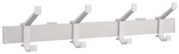 Wandgarderobe Alu.F1 ma silber 4 Hut-/Mantelhaken L.570mm