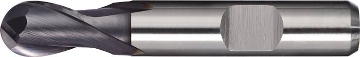 Vollradiusfräser D.10mm Einsatz-L.21mm HSS-Co8 TiCN Weldon Z.2 ext.kurz TECWERK