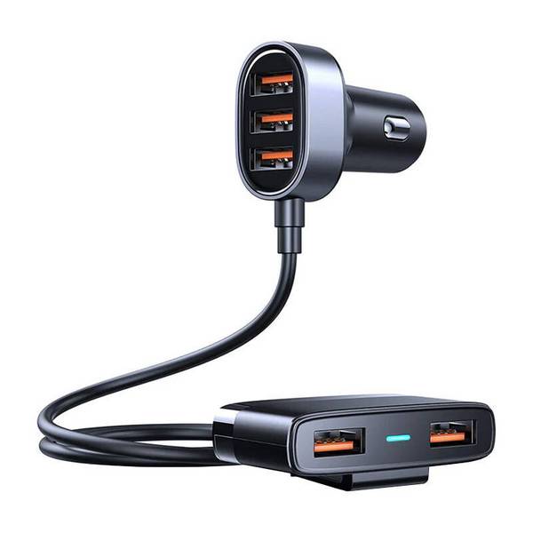 Joyroom JR-CL03 5-Port USB-Kfz-Ladegerät, 31W, 1,5m Kabel, 5x USB-A