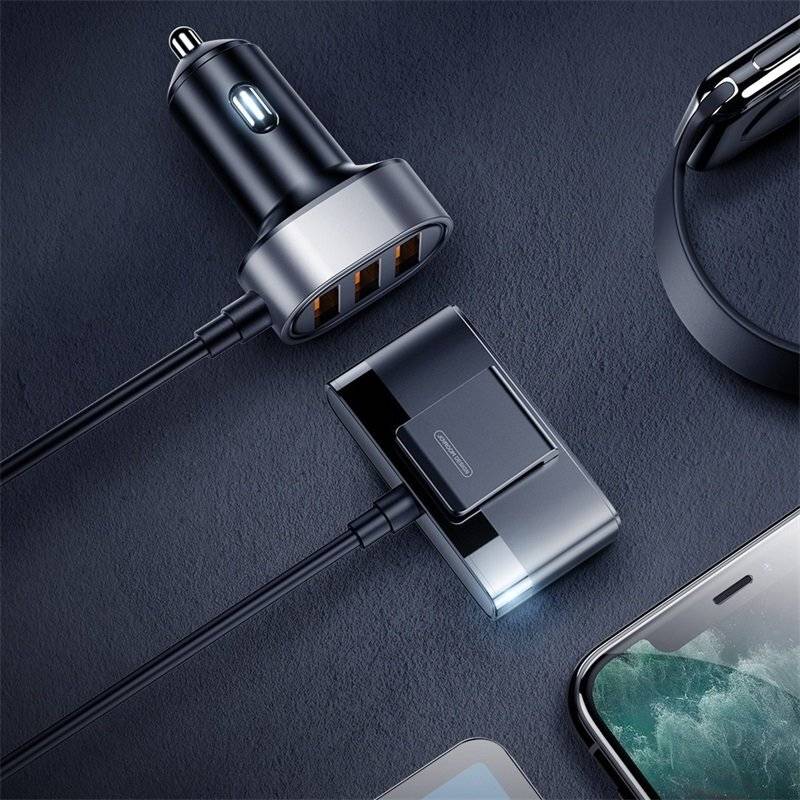Joyroom JR-CL03 5-Port USB-Kfz-Ladegerät, 31W, 1,5m Kabel, 5x USB-A-3