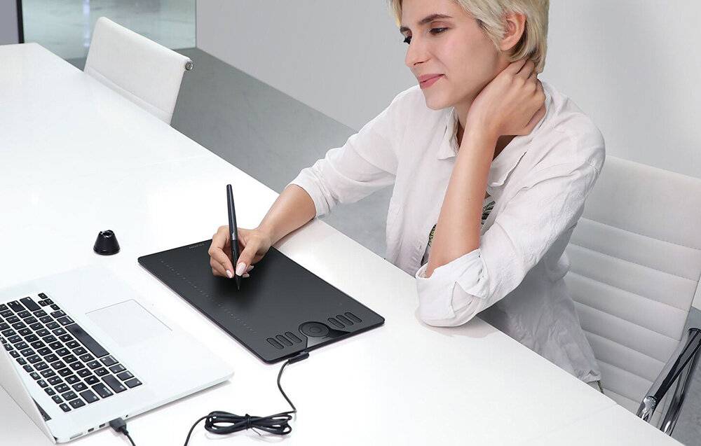 Huion HS610 Grafiktablett, 8192 Druckstufen, Touch-Ring, Android-Unterstützung-4