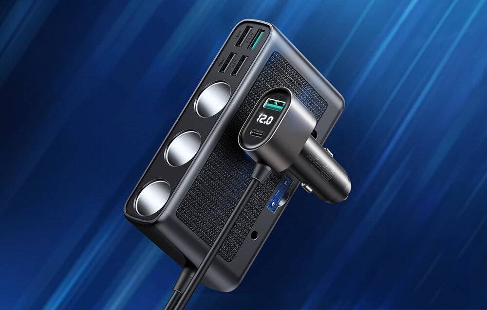 Joyroom JR-CL06 Multi-Port Kfz-Ladestation, 154W, 3x DC, 5x USB, 1x USB-C PD-1