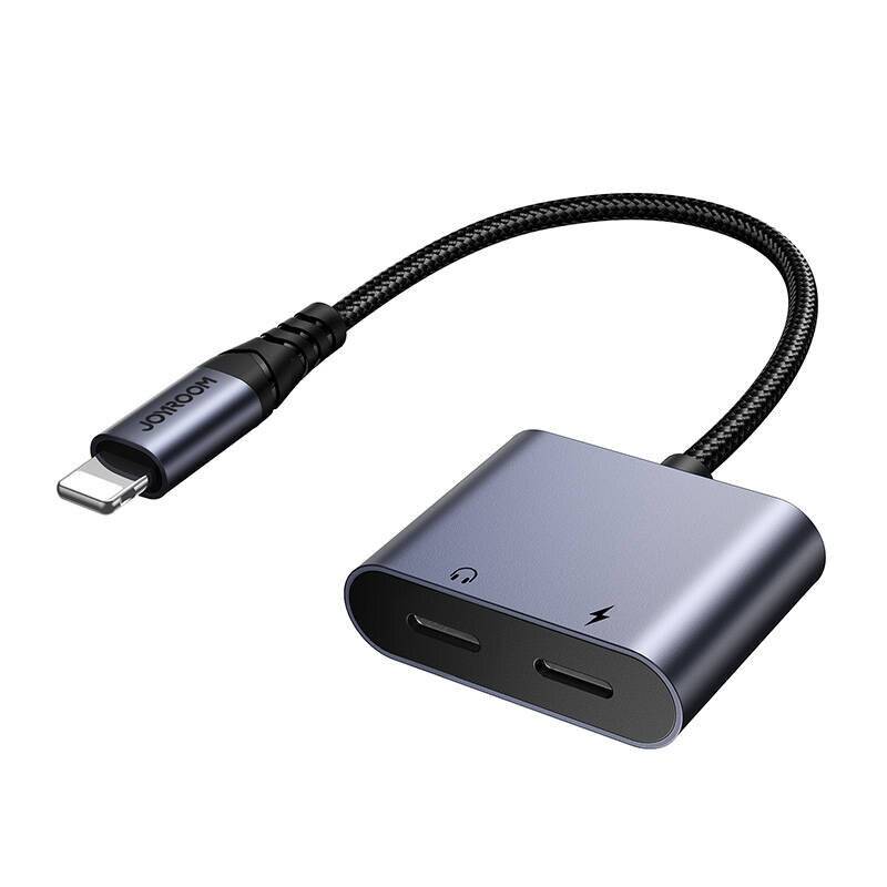 2-in-1 Audio-Adapter Joyroom SY-L02 Lightning auf Double Lightning (schwarz)-0