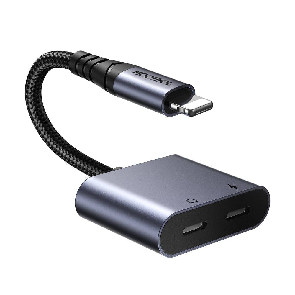 2-in-1 Audio-Adapter Joyroom SY-L02 Lightning auf Double Lightning (schwarz)-3