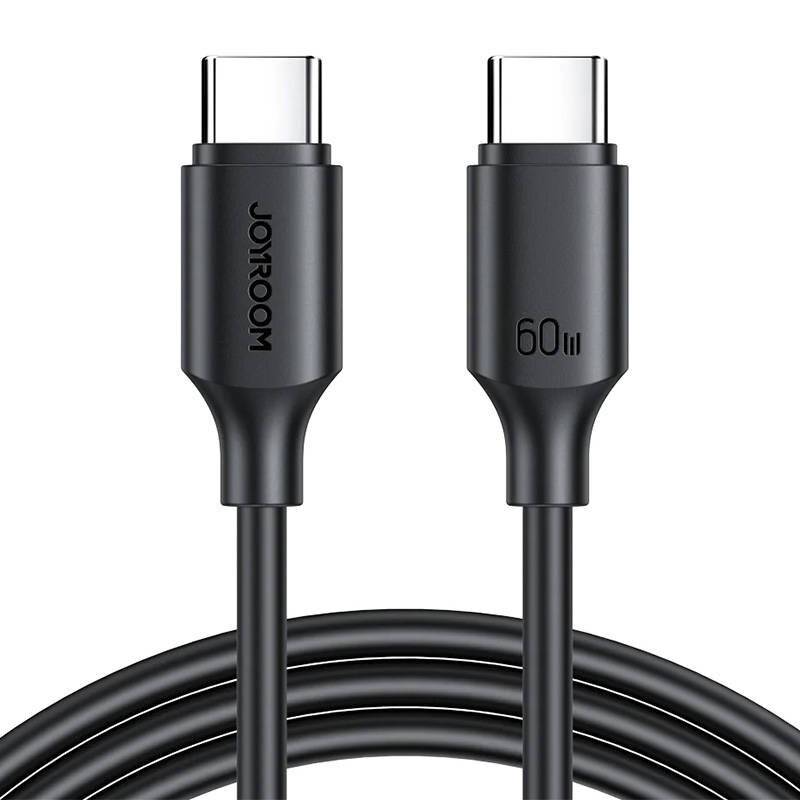 Joyroom USB-C auf USB-C Kabel, 60W, 480 Mbit/s, 1m, Schwarz, S-CC060A9-0