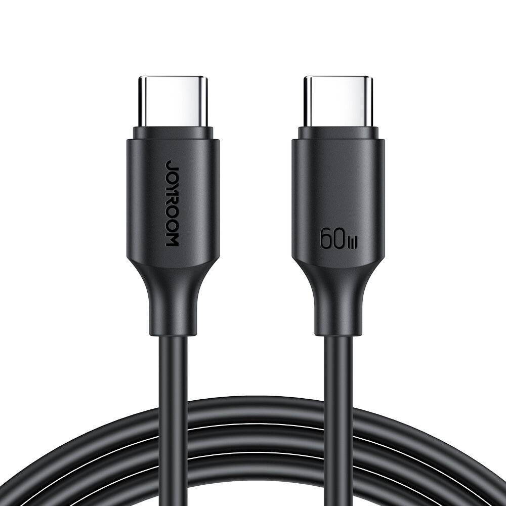 Joyroom USB-C auf USB-C Kabel, 60W, 480 Mbit/s, 1m, Schwarz, S-CC060A9-3