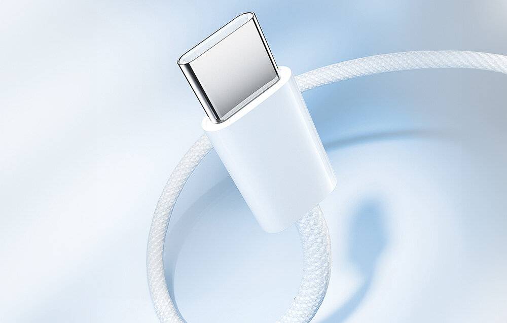 Joyroom S-A45 USB-C auf USB-C Kabel, 60W, geflochten, 1m, weiß-2