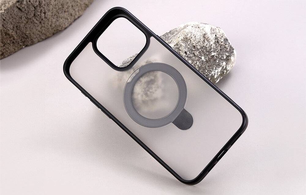 Magnetische Handy-Schutzhülle Joyroom JR-BP004 für iPhone 15 Pro Max (schwarz)-1